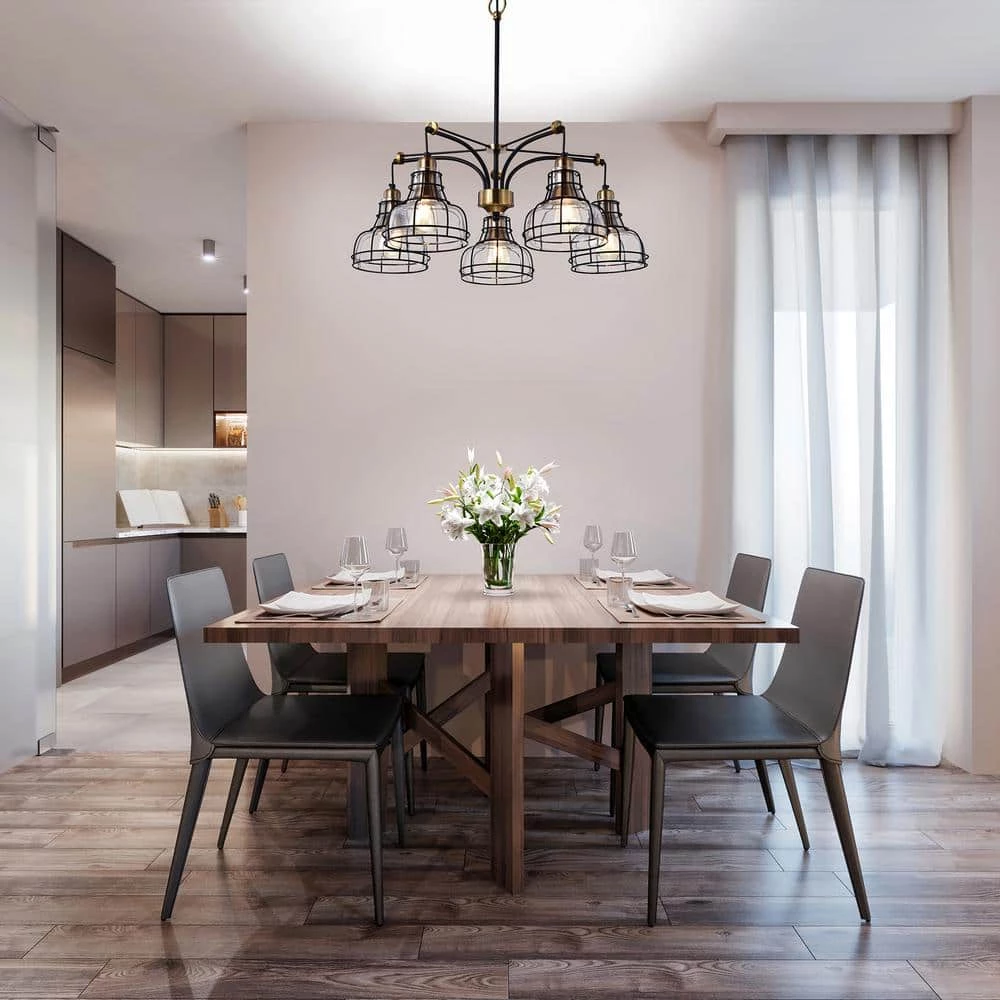 Best reviews of ๐ Paris 5-Light Black and Antique Gold Industrial Chandelier with Black Cage and Clear Glass Shades by Edvivi ๐ 8 Best reviews of ๐ Paris 5-Light Black and Antique Gold Industrial Chandelier with Black Cage and Clear Glass Shades by Edvivi ๐ - Image 6