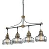 Cheapest 🌟 4-Light Black and Antique Gold Linear Chandelier with Clear Glass Shades by Edvivi 😍 -Deals Edvivi || Atlas Store black and antique gold edvivi chandeliers epd540bk 64 1000