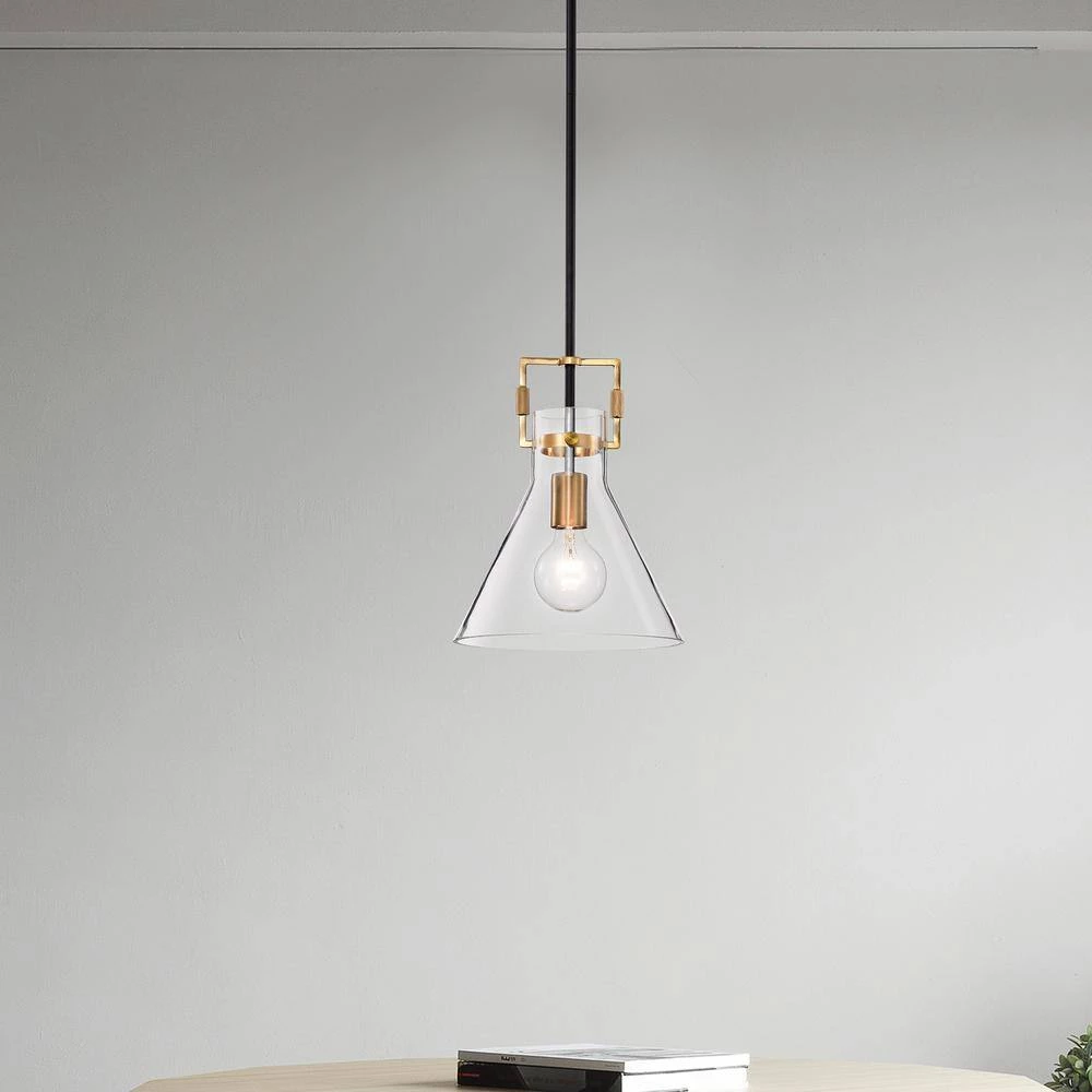 Best reviews of ๐ Essence 10 in. 1-Light Contemporary Black and Antique Gold Cone Pendant with Clear Glass Shade by Edvivi โ 4 Best reviews of ๐ Essence 10 in. 1-Light Contemporary Black and Antique Gold Cone Pendant with Clear Glass Shade by Edvivi โ - Image 2