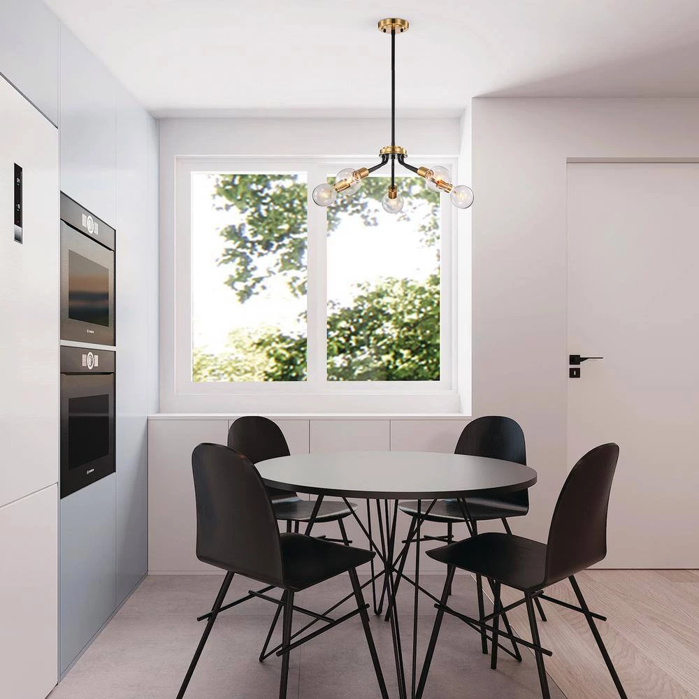 Best Sale ๐ Winslett Mid-Century Modern 5-Light Black and Antique Gold Finish Contemporary Sputnik Chandelier by Edvivi โญ 14 Best Sale ๐ Winslett Mid-Century Modern 5-Light Black and Antique Gold Finish Contemporary Sputnik Chandelier by Edvivi โญ - Image 12