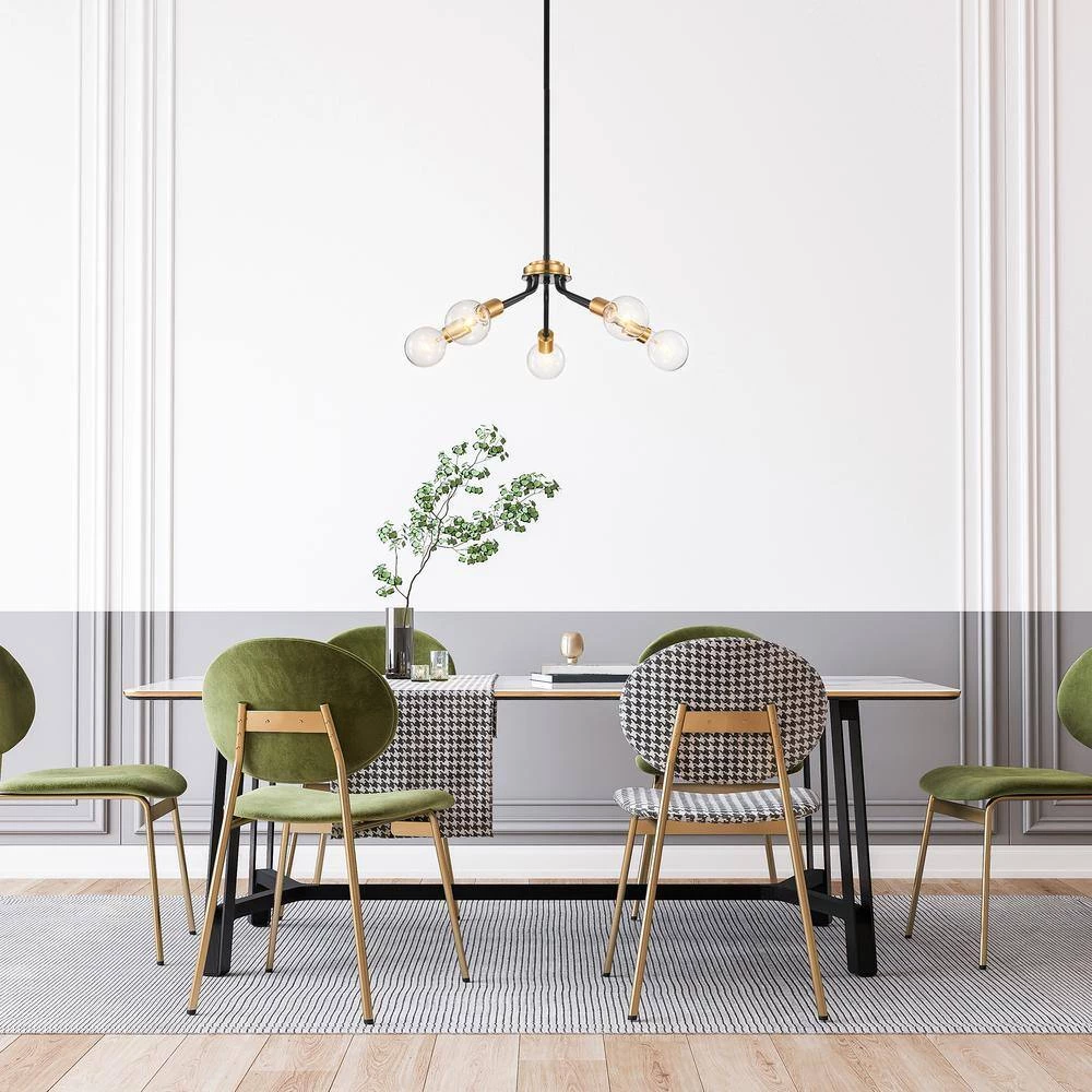 Best Sale ๐ Winslett Mid-Century Modern 5-Light Black and Antique Gold Finish Contemporary Sputnik Chandelier by Edvivi โญ 13 Best Sale ๐ Winslett Mid-Century Modern 5-Light Black and Antique Gold Finish Contemporary Sputnik Chandelier by Edvivi โญ - Image 11
