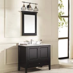 Promo 😀 Paris 3-Light Industrial Black and Antique Gold Vanity with Clear Glass Shades and Black Cage by Edvivi ✔️ -Deals Edvivi || Atlas Store black and antique gold edvivi vanity lighting ew5313 bk 31 1000