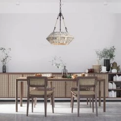 Buy 🛒 Cancun 3-Light Black and Light Gray Washed Drum Coastal Chandelier with Woven Bamboo Shade by Edvivi 🤩 -Deals Edvivi || Atlas Store black and antique silver edvivi chandeliers epj5735bk 1f 1000