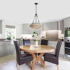 Buy 🛒 Cancun 3-Light Black and Light Gray Washed Drum Coastal Chandelier with Woven Bamboo Shade by Edvivi 🤩 -Deals Edvivi || Atlas Store black and antique silver edvivi chandeliers epj5735bk 31 1000