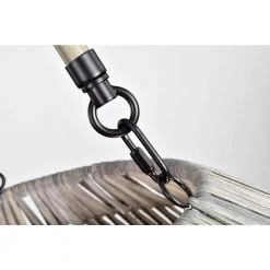 Buy 🛒 Cancun 3-Light Black and Light Gray Washed Drum Coastal Chandelier with Woven Bamboo Shade by Edvivi 🤩 -Deals Edvivi || Atlas Store black and antique silver edvivi chandeliers epj5735bk 66 1000