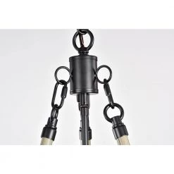 Buy 🛒 Cancun 3-Light Black and Light Gray Washed Drum Coastal Chandelier with Woven Bamboo Shade by Edvivi 🤩 -Deals Edvivi || Atlas Store black and antique silver edvivi chandeliers epj5735bk d4 1000