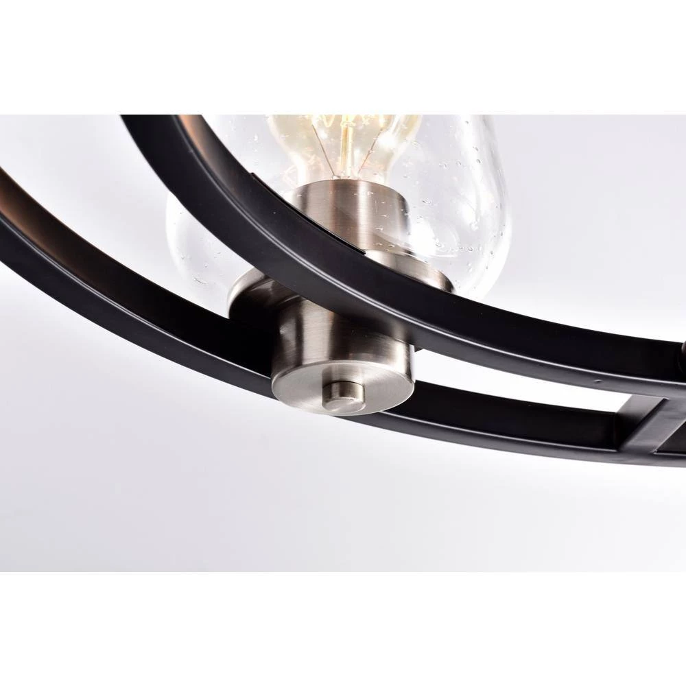 Coupon ๐คฉ Hartwell 6-Light Modern Farmhouse Black and Brushed Nickel Wagon Wheel Chandelier with Seeded Glass Shade by Edvivi โญ 10 Coupon ๐คฉ Hartwell 6-Light Modern Farmhouse Black and Brushed Nickel Wagon Wheel Chandelier with Seeded Glass Shade by Edvivi โญ - Image 8