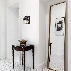 Discount ๐ Winslett 1-Light Farmhouse Black and Brushed Nickel Lantern Industrial Modern Wall Sconce with Clear Glass Shade by Edvivi ๐ 16 Discount ๐ Winslett 1-Light Farmhouse Black and Brushed Nickel Lantern Industrial Modern Wall Sconce with Clear Glass Shade by Edvivi ๐ -Deals Edvivi || Atlas Store black and brushed nickel edvivi vanity lighting ew4441 bkbn 1d 1000