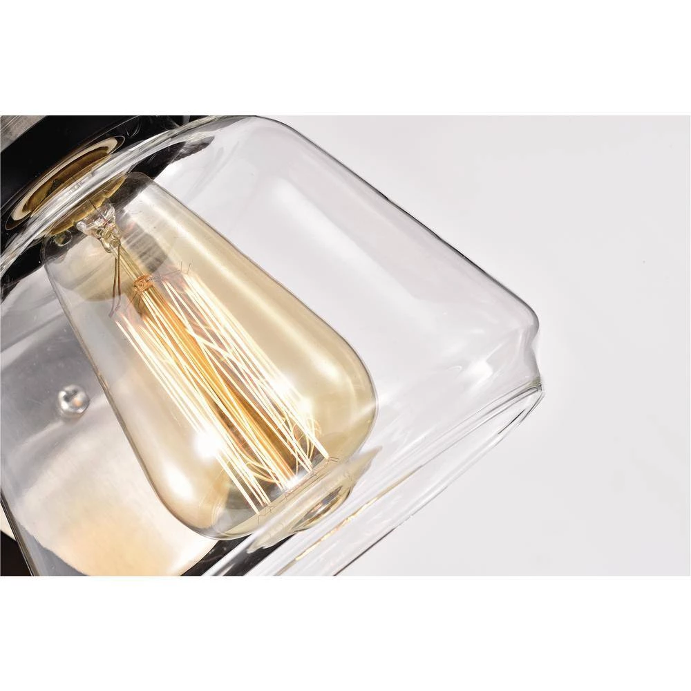 Discount ๐ Winslett 1-Light Farmhouse Black and Brushed Nickel Lantern Industrial Modern Wall Sconce with Clear Glass Shade by Edvivi ๐ 9 Discount ๐ Winslett 1-Light Farmhouse Black and Brushed Nickel Lantern Industrial Modern Wall Sconce with Clear Glass Shade by Edvivi ๐ - Image 7