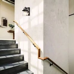 Discount ๐ Winslett 1-Light Farmhouse Black and Brushed Nickel Lantern Industrial Modern Wall Sconce with Clear Glass Shade by Edvivi ๐ 24 Discount ๐ Winslett 1-Light Farmhouse Black and Brushed Nickel Lantern Industrial Modern Wall Sconce with Clear Glass Shade by Edvivi ๐ -Deals Edvivi || Atlas Store black and brushed nickel edvivi vanity lighting ew4441 bkbn d4 1000