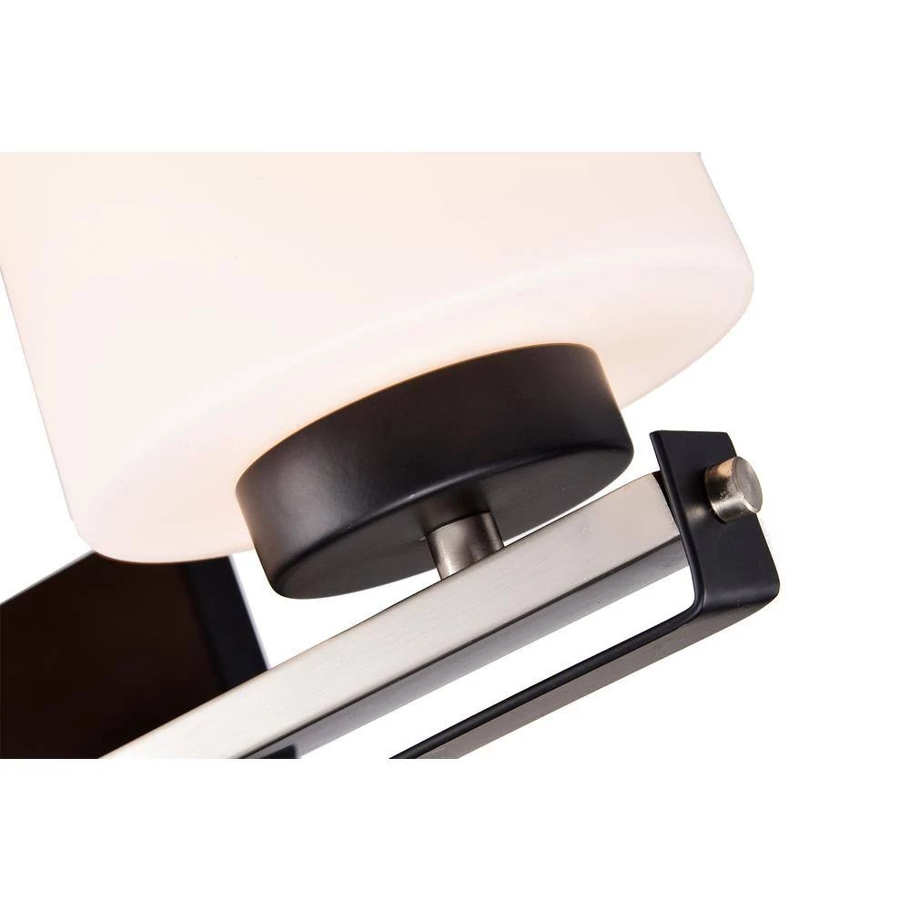 New ๐ Aliana 22.5 in. 3-Light Black and Brushed Nickel Modern Vanity Light with Etched White Glass Shades by Edvivi ๐ 6 New ๐ Aliana 22.5 in. 3-Light Black and Brushed Nickel Modern Vanity Light with Etched White Glass Shades by Edvivi ๐ - Image 4