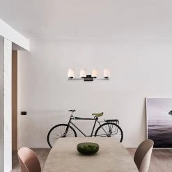 Wholesale 😀 Aliana 31.3 in. 4-Light Black and Brushed Nickel Modern Vanity Light with Etched White Glass Shade by Edvivi 🥰 -Deals Edvivi || Atlas Store black and brushed nickel edvivi vanity lighting ew6044 bkbn 4f 1000