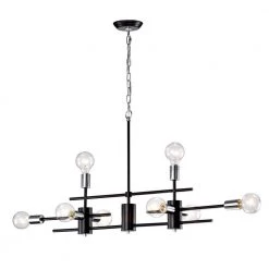 Budget ๐ Winslett 8-Light Black and Chrome Finish Exposed Bulb Linear Mid-Century Modern Chandelier by Edvivi ๐ 24 Budget ๐ Winslett 8-Light Black and Chrome Finish Exposed Bulb Linear Mid-Century Modern Chandelier by Edvivi ๐ -Deals Edvivi || Atlas Store black and chrome edvivi chandeliers epj5225bk 76 1000