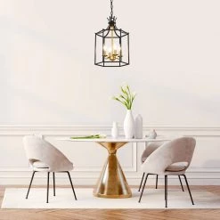 Top 10 😉 Madison 4-Light Statement Black and Gold Tradtional Lantern Chandelier by Edvivi 🔔 -Deals Edvivi || Atlas Store black and gold edvivi chandeliers epl1235bkag 4f 1000