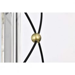 Budget 🔥 Christina 1-Light Black and Gold Cage Mini Pendant with Hanging Crystals by Edvivi 😉 -Deals Edvivi || Atlas Store black and gold edvivi pendant lights epl6535bk 66 1000