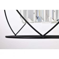 Budget 🔥 Christina 1-Light Black and Gold Cage Mini Pendant with Hanging Crystals by Edvivi 😉 -Deals Edvivi || Atlas Store black and gold edvivi pendant lights epl6535bk 77 1000