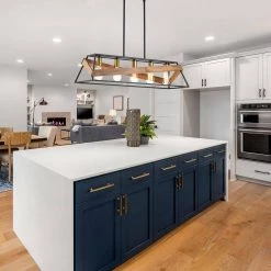 Cheapest 👍 Elk 5-Light Black and Antique Gold with Vintage Wood Geometric Modern Farmhouse Cage Kitchen Island Pendant Lighting by Edvivi 🛒 -Deals Edvivi || Atlas Store black and vintage wood edvivi chandeliers epd1325bk 4f 1000