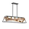 Cheapest 👍 Elk 5-Light Black and Antique Gold with Vintage Wood Geometric Modern Farmhouse Cage Kitchen Island Pendant Lighting by Edvivi 🛒 -Deals Edvivi || Atlas Store black and vintage wood edvivi chandeliers epd1325bk 64 1000
