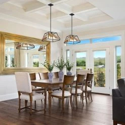 Best deal 👍 Elk 4-Light Black and Antique Gold Finish with Vintage Wood Modern Farmhouse Cage Pendant Light by Edvivi 🌟 -Deals Edvivi || Atlas Store black and vintage wood edvivi chandeliers epl1315bk 1f 1000