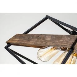 Best deal 👍 Elk 4-Light Black and Antique Gold Finish with Vintage Wood Modern Farmhouse Cage Pendant Light by Edvivi 🌟 -Deals Edvivi || Atlas Store black and vintage wood edvivi chandeliers epl1315bk fa 1000