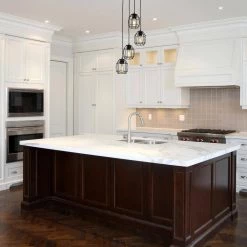 Flash Sale 🌟 Triscot 4-Light Modern Farmhouse Gray Wood Cluster Pendant with Black Cage by Edvivi 🧨 -Deals Edvivi || Atlas Store black and wood edvivi chandeliers epc4585bk 44 1000