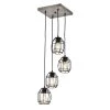 Flash Sale 🌟 Triscot 4-Light Modern Farmhouse Gray Wood Cluster Pendant with Black Cage by Edvivi 🧨 -Deals Edvivi || Atlas Store black and wood edvivi chandeliers epc4585bk 64 1000