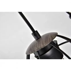 Flash Sale 🌟 Triscot 4-Light Modern Farmhouse Gray Wood Cluster Pendant with Black Cage by Edvivi 🧨 -Deals Edvivi || Atlas Store black and wood edvivi chandeliers epc4585bk d4 1000