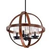 Buy 🥰 Orbit 4-Light Black and Wood Finish Modern Globe Chandelier with Seedy Glass Shades by Edvivi 😉 -Deals Edvivi || Atlas Store black and wood edvivi chandeliers epq2042wd 64 1000