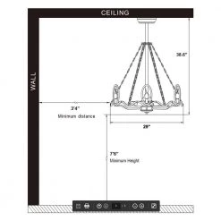 Best reviews of ✔️ Regina 28 in. Indoor Forged Black Industrial Ceiling Fan with Light Kit and Remote by Edvivi 🌟 -Deals Edvivi || Atlas Store black edvivi ceiling fans with lights ffn774bk 1d 1000