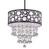 Promo ✔️ Belle Modern 3-Light Black Bubble Round Drum Chandelier with Hanging Crystals by Edvivi 🛒 -Deals Edvivi || Atlas Store black edvivi chandeliers epg9055bk 64 1000