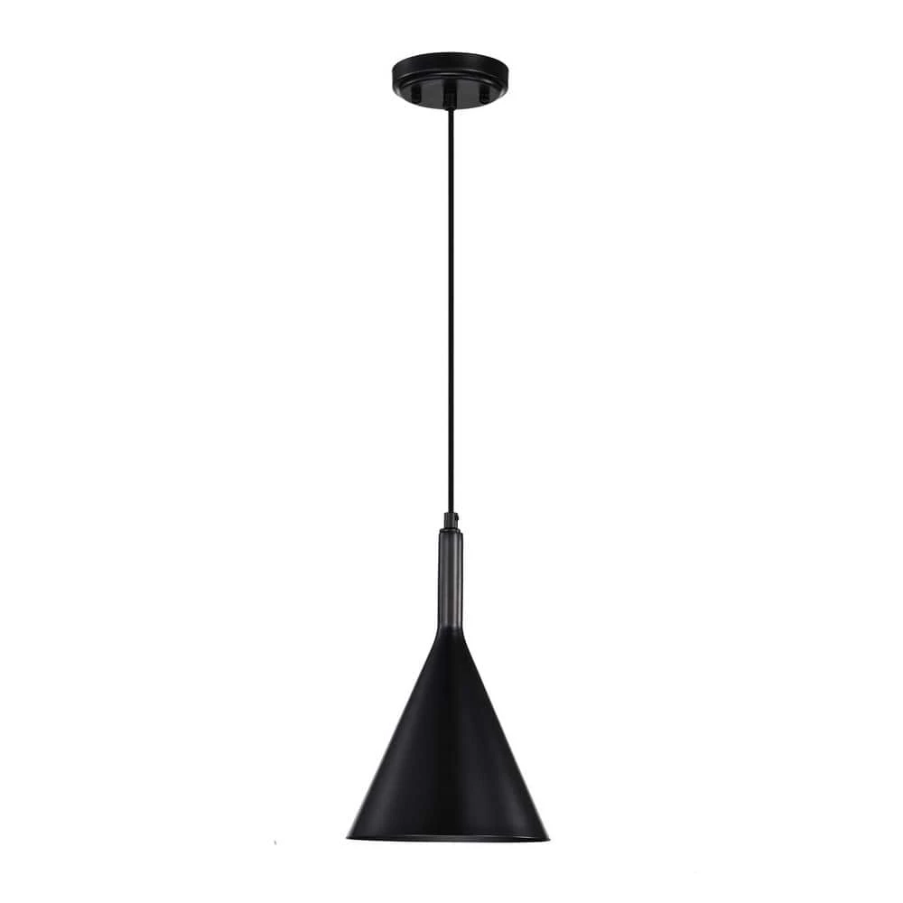 Budget ๐ Carson 1-Light Farmhouse Black Kitchen Mini Pendant with Metal Cone Shade by Edvivi โจ 7 Budget ๐ Carson 1-Light Farmhouse Black Kitchen Mini Pendant with Metal Cone Shade by Edvivi โจ - Image 5