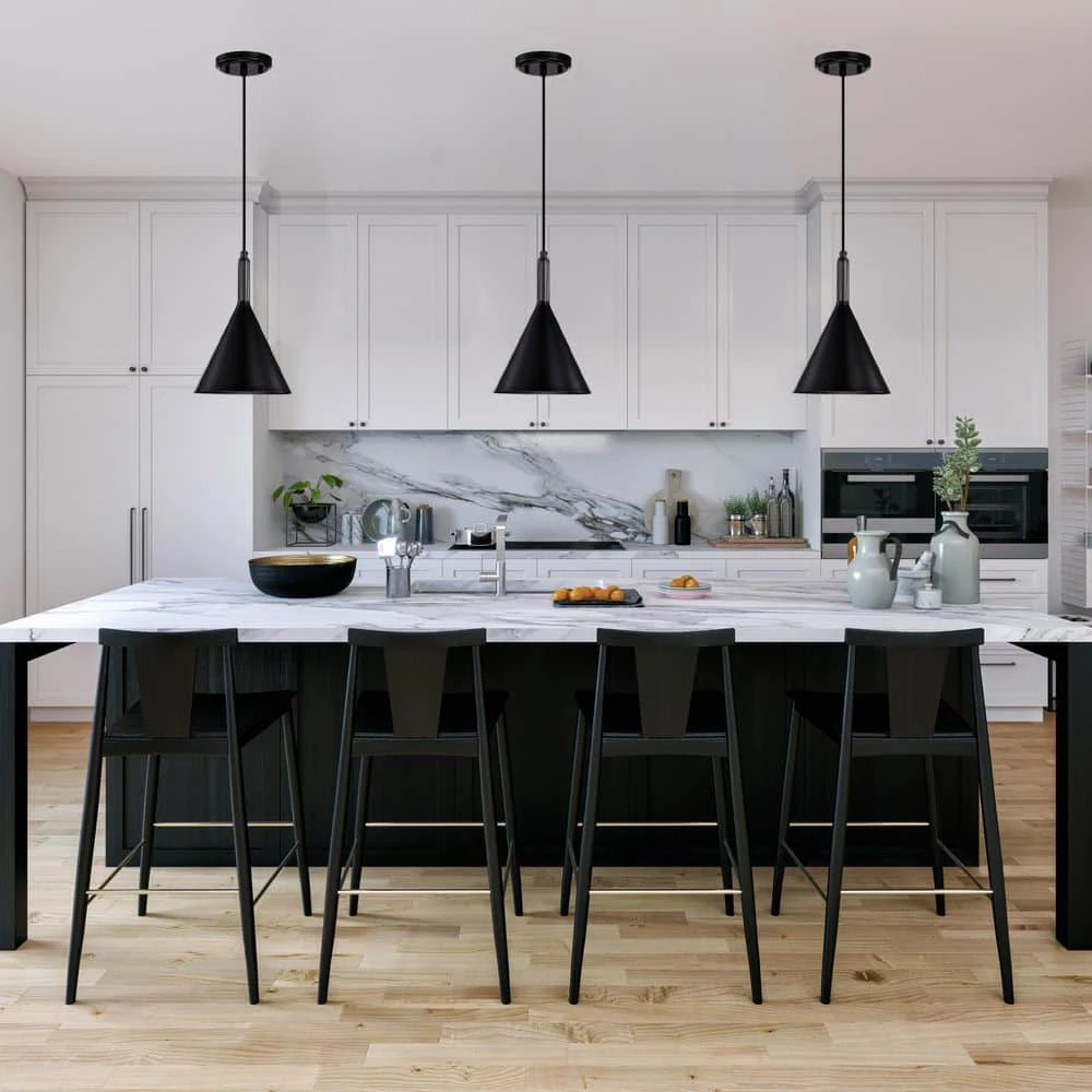 Budget ๐ Carson 1-Light Farmhouse Black Kitchen Mini Pendant with Metal Cone Shade by Edvivi โจ 11 Budget ๐ Carson 1-Light Farmhouse Black Kitchen Mini Pendant with Metal Cone Shade by Edvivi โจ - Image 9