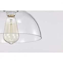 Cheapest ⭐ Hines 1-Light Black Farmhouse Pendant with Clear Dome Glass Shade by Edvivi 🔔 -Deals Edvivi || Atlas Store black edvivi chandeliers epj4895bk 44 1000
