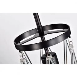 Flash Sale ✨ Perennial Contemporary 8 in. 1-Light Black Cone Cage Mini Pendant with Glass Bar Accents by Edvivi ⭐ -Deals Edvivi || Atlas Store black edvivi pendant lights epj3585bk 1d 1000