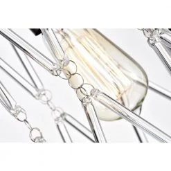 Flash Sale ✨ Perennial Contemporary 8 in. 1-Light Black Cone Cage Mini Pendant with Glass Bar Accents by Edvivi ⭐ -Deals Edvivi || Atlas Store black edvivi pendant lights epj3585bk 44 1000