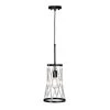 Flash Sale ✨ Perennial Contemporary 8 in. 1-Light Black Cone Cage Mini Pendant with Glass Bar Accents by Edvivi ⭐ -Deals Edvivi || Atlas Store black edvivi pendant lights epj3585bk 64 1000