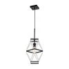 Hot Sale 🔥 Perennial Contemporary 10 in. 1-Light Black Geometric Cage Mini Pendant with Glass Bar Accents by Edvivi 💯 -Deals Edvivi || Atlas Store black edvivi pendant lights epj3595bk 64 1000