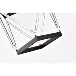 Hot Sale 🔥 Perennial Contemporary 10 in. 1-Light Black Geometric Cage Mini Pendant with Glass Bar Accents by Edvivi 💯 -Deals Edvivi || Atlas Store black edvivi pendant lights epj3595bk 66 1000