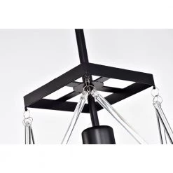 Hot Sale 🔥 Perennial Contemporary 10 in. 1-Light Black Geometric Cage Mini Pendant with Glass Bar Accents by Edvivi 💯 -Deals Edvivi || Atlas Store black edvivi pendant lights epj3595bk fa 1000