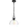 Brand new 🤩 Hines 1-Light Black Farmhouse Mini Pendant with Dome Shaped Clear Glass Shade by Edvivi 😍 -Deals Edvivi || Atlas Store black edvivi pendant lights epj4385bk 64 1000