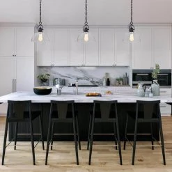 Brand new 🤩 Hines 1-Light Black Farmhouse Mini Pendant with Dome Shaped Clear Glass Shade by Edvivi 😍 -Deals Edvivi || Atlas Store black edvivi pendant lights epj4385bk c3 1000