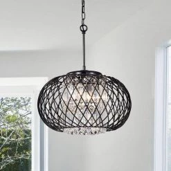 Budget ๐ Azha Modern Glam 3-Light Antique Black Net Drum Chandelier with Hanging Crystals by Edvivi โค๏ธ 21 Budget ๐ Azha Modern Glam 3-Light Antique Black Net Drum Chandelier with Hanging Crystals by Edvivi โค๏ธ -Deals Edvivi || Atlas Store brushed black edvivi chandeliers epg498bk 31 1000