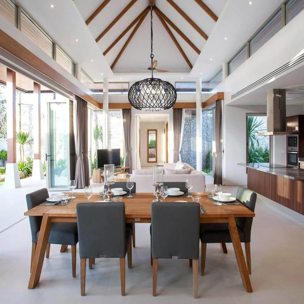 Budget ๐ Azha Modern Glam 3-Light Antique Black Net Drum Chandelier with Hanging Crystals by Edvivi โค๏ธ 6 Budget ๐ Azha Modern Glam 3-Light Antique Black Net Drum Chandelier with Hanging Crystals by Edvivi โค๏ธ - Image 4