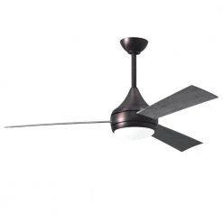 Best Pirce 🌟 Donaire 52 in. Integrated LED Indoor/Outdoor Brushed Bronze Ceiling Fan with Light with Remote Control by Atlas 😀