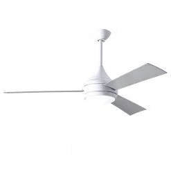 Best deal 😀 Donaire 52 in. Integrated LED Indoor/Outdoor Gloss White Ceiling Fan with Light with Remote Control by Atlas 🔥