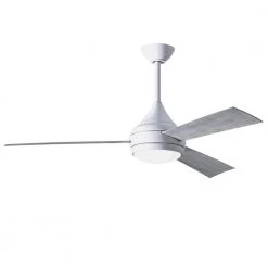 Top 10 ✔️ Donaire 52 in. Integrated LED Indoor/Outdoor Gloss White Ceiling Fan with Light with Remote Control by Atlas 🥰