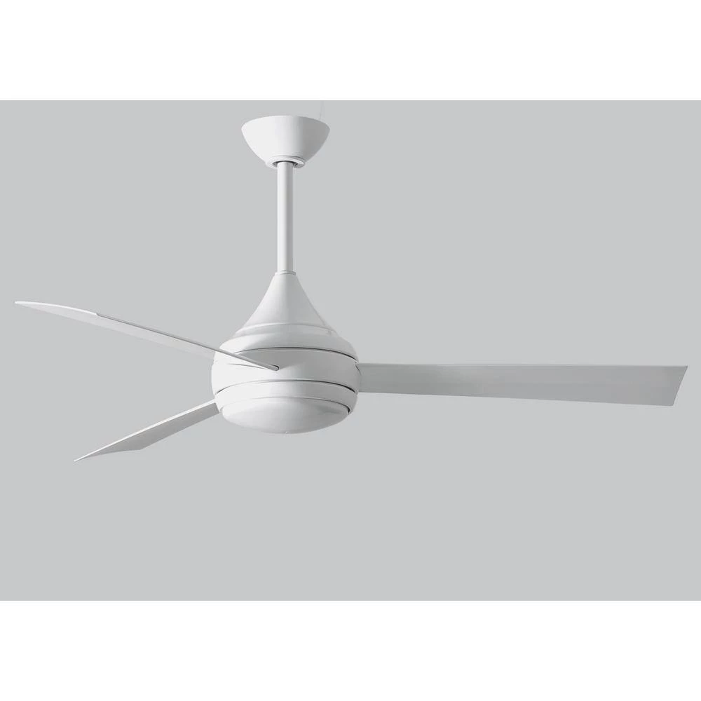 Budget ✨ Donaire 52 in. Integrated LED Indoor/Outdoor Gloss White Ceiling Fan with Light with Remote Control by Atlas ✔️ 6 Budget ✨ Donaire 52 in. Integrated LED Indoor/Outdoor Gloss White Ceiling Fan with Light with Remote Control by Atlas ✔️ - Image 4