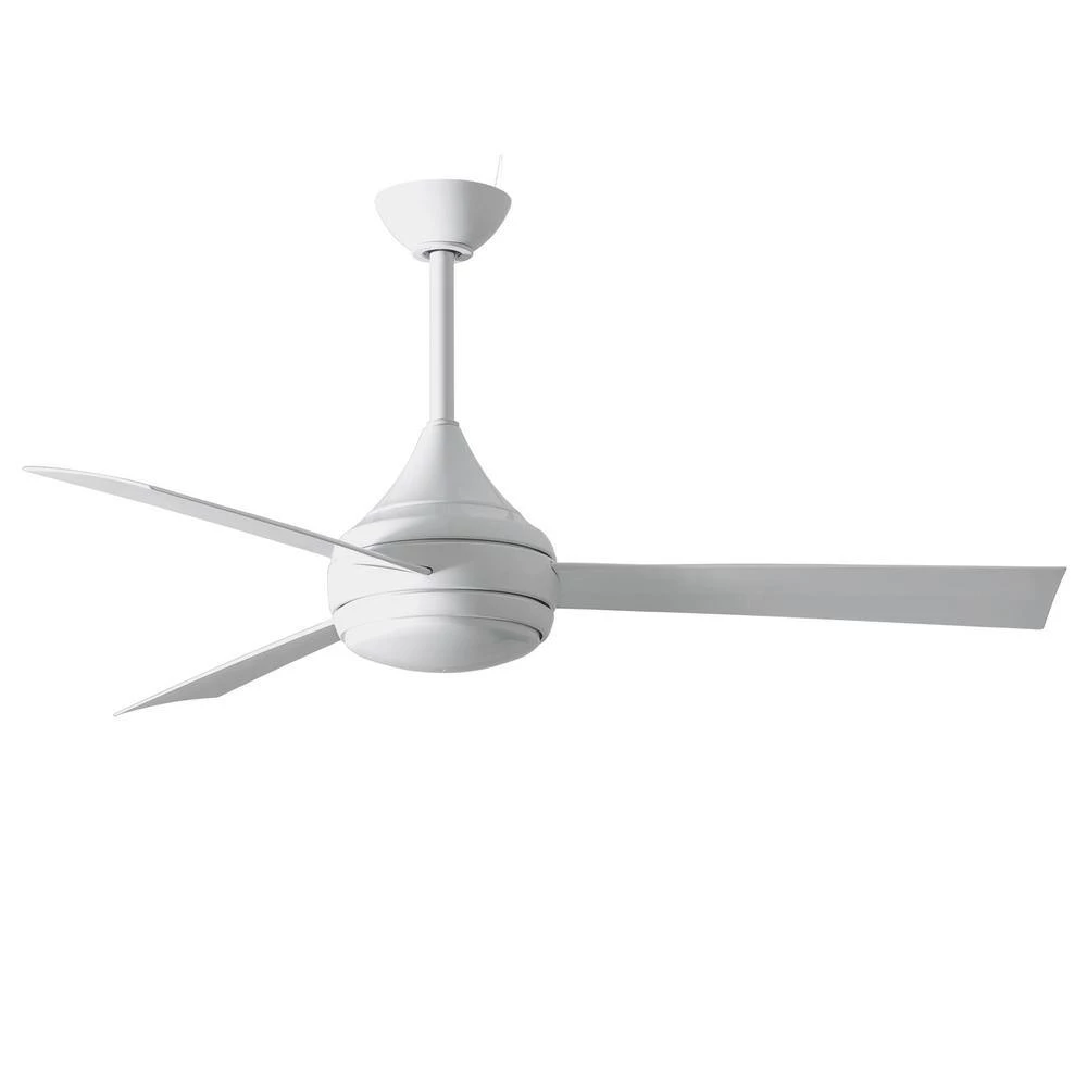 Budget ✨ Donaire 52 in. Integrated LED Indoor/Outdoor Gloss White Ceiling Fan with Light with Remote Control by Atlas ✔️ 4 Budget ✨ Donaire 52 in. Integrated LED Indoor/Outdoor Gloss White Ceiling Fan with Light with Remote Control by Atlas ✔️ - Image 2