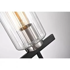 Brand new 🧨 Imperium 3-Light Black and Brushed Nickel Modern Vanity with Clear Beveled Glass Shades by Edvivi 🤩 -Deals Edvivi || Atlas Store brushed nickel and black edvivi vanity lighting ew5395bk 1f 1000