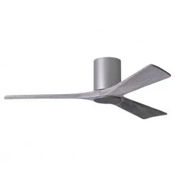 Outlet 👏 Irene 52 in. LED Indoor/Outdoor Damp Brushed Nickel Ceiling Fan with Light with Remote Control, Wall Control by Atlas 🎁